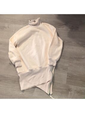 Btfbm cream asymmetrical turtleneck sweater size small